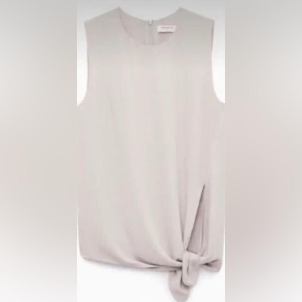 Aritzia Babaton Hopkins Tie Hem Lilac Sleeveless Blouse